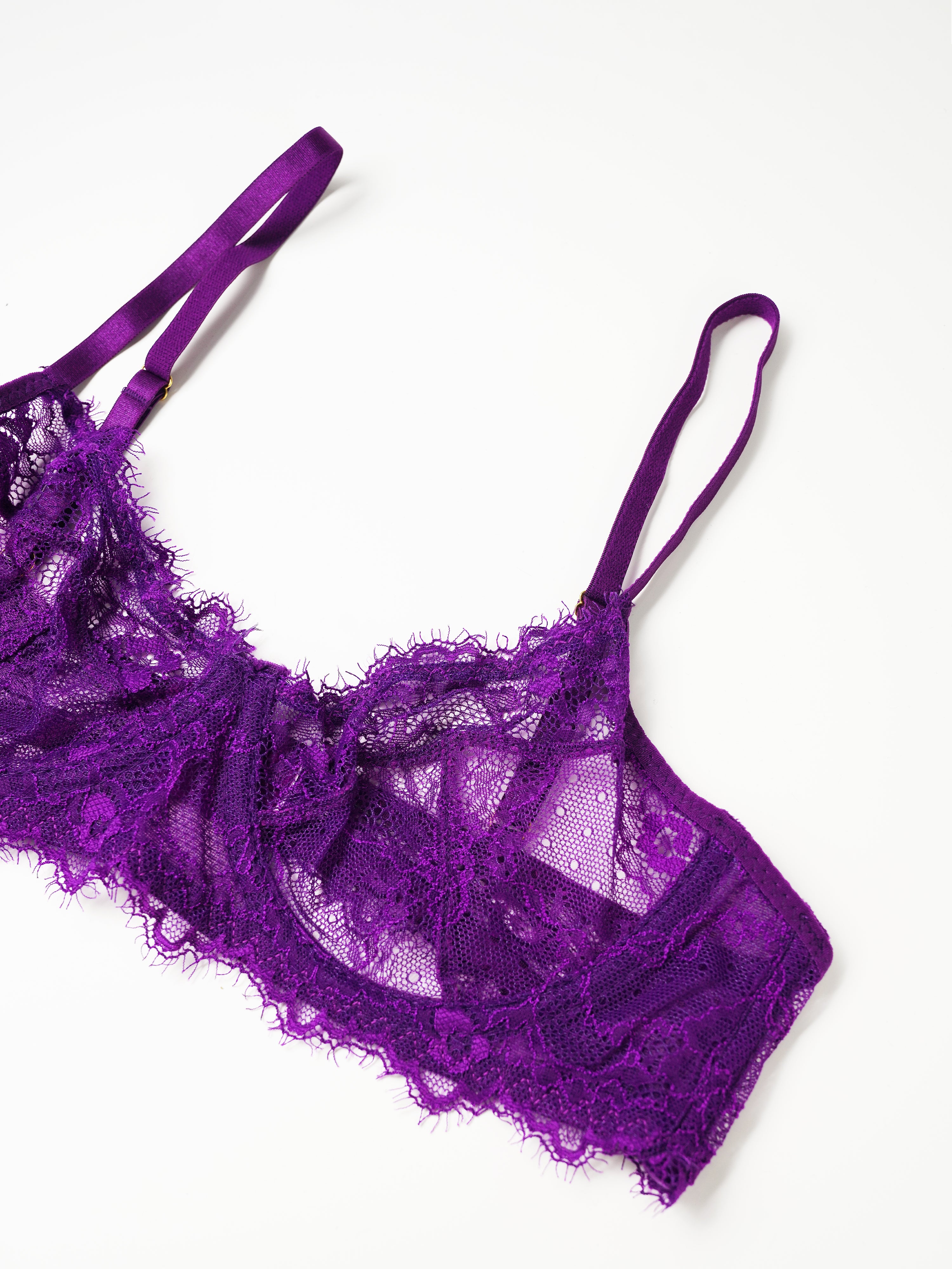 Viora Orchid Lace Garter Set - Feminine Floral Lingerie – Tidouk