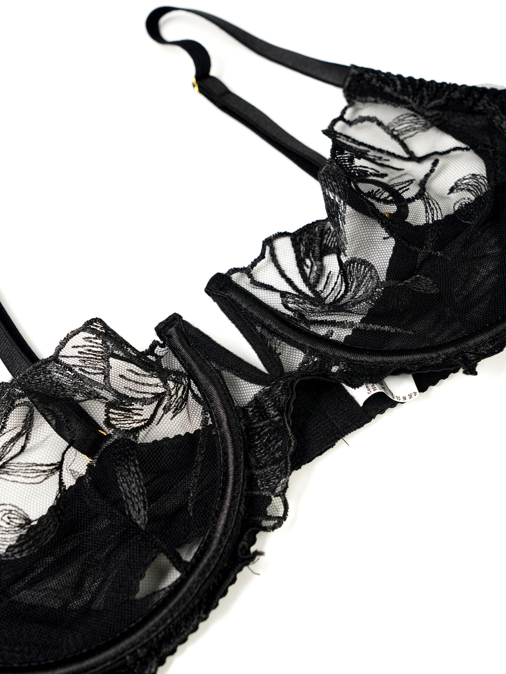 Vexana Black Floral Garter Set