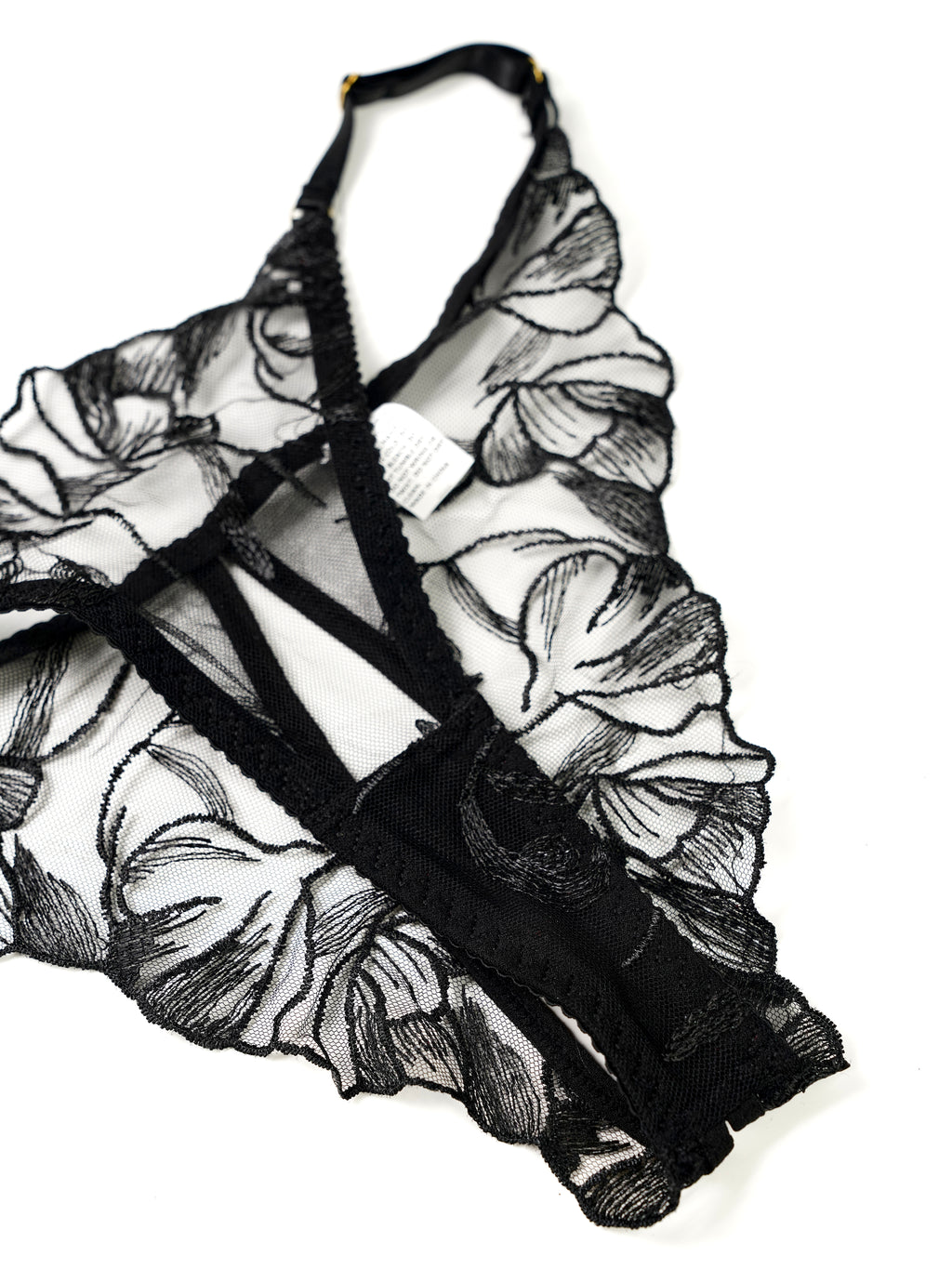 Vexana Black Floral Garter Set