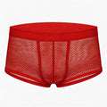 Red mesh underwear on a white background