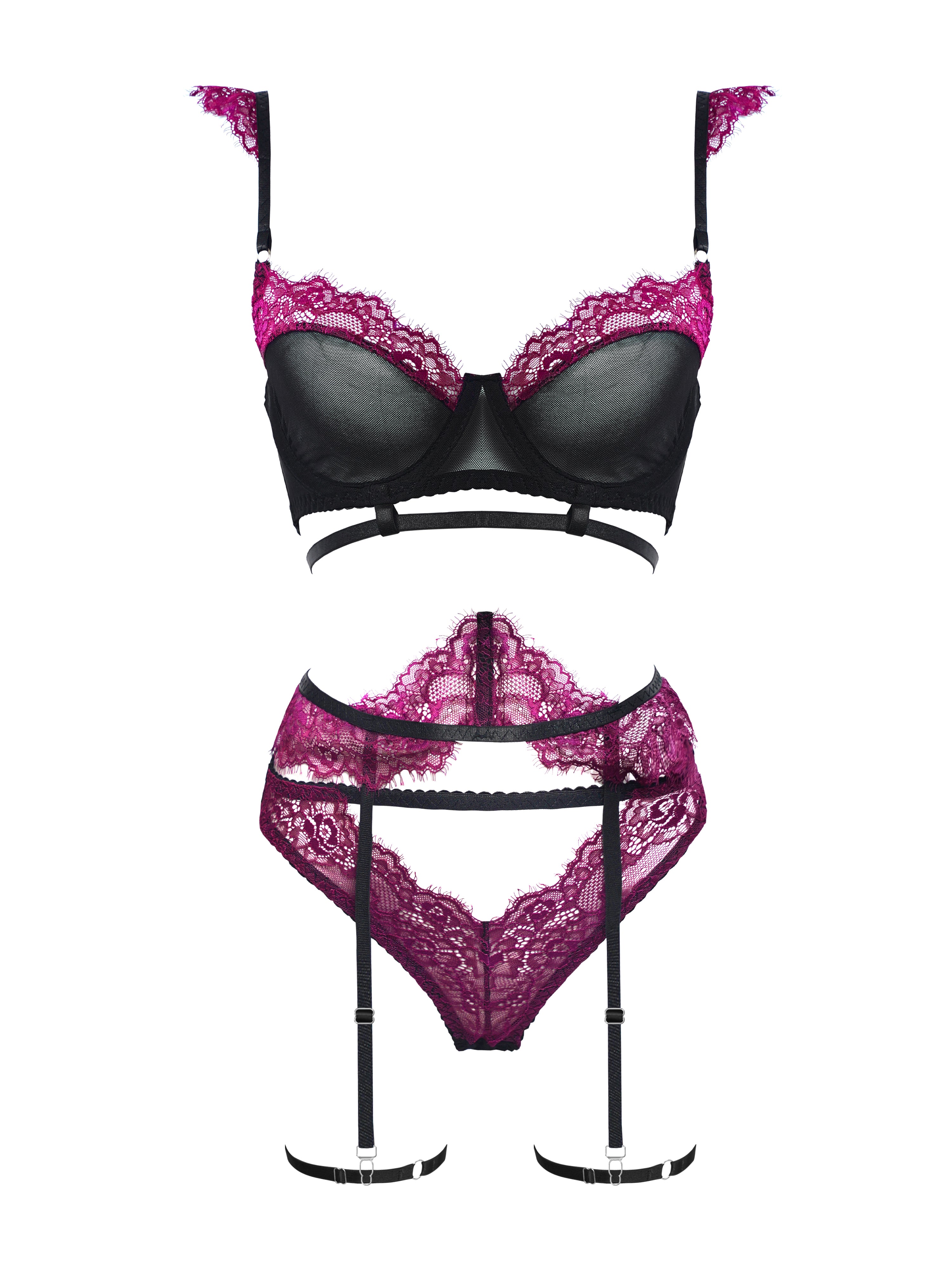 Violaine Allure Lace Garter Set