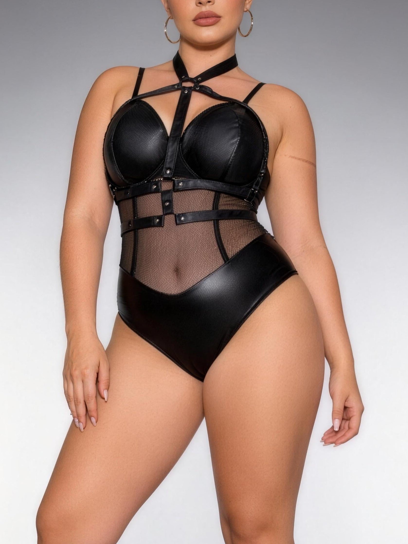 Selena Black Bondage Teddy