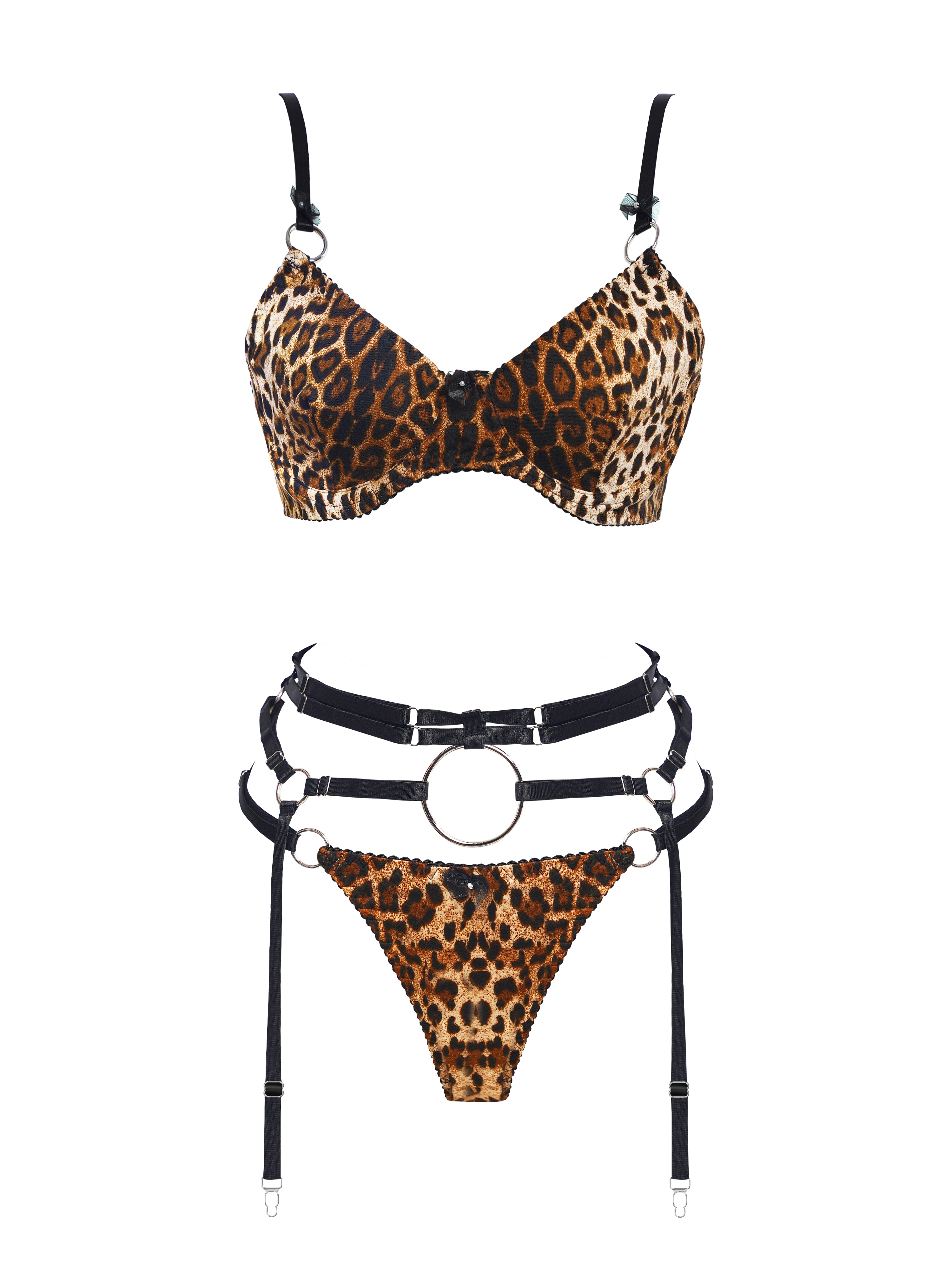 Savara Wild Leopard Garter Set