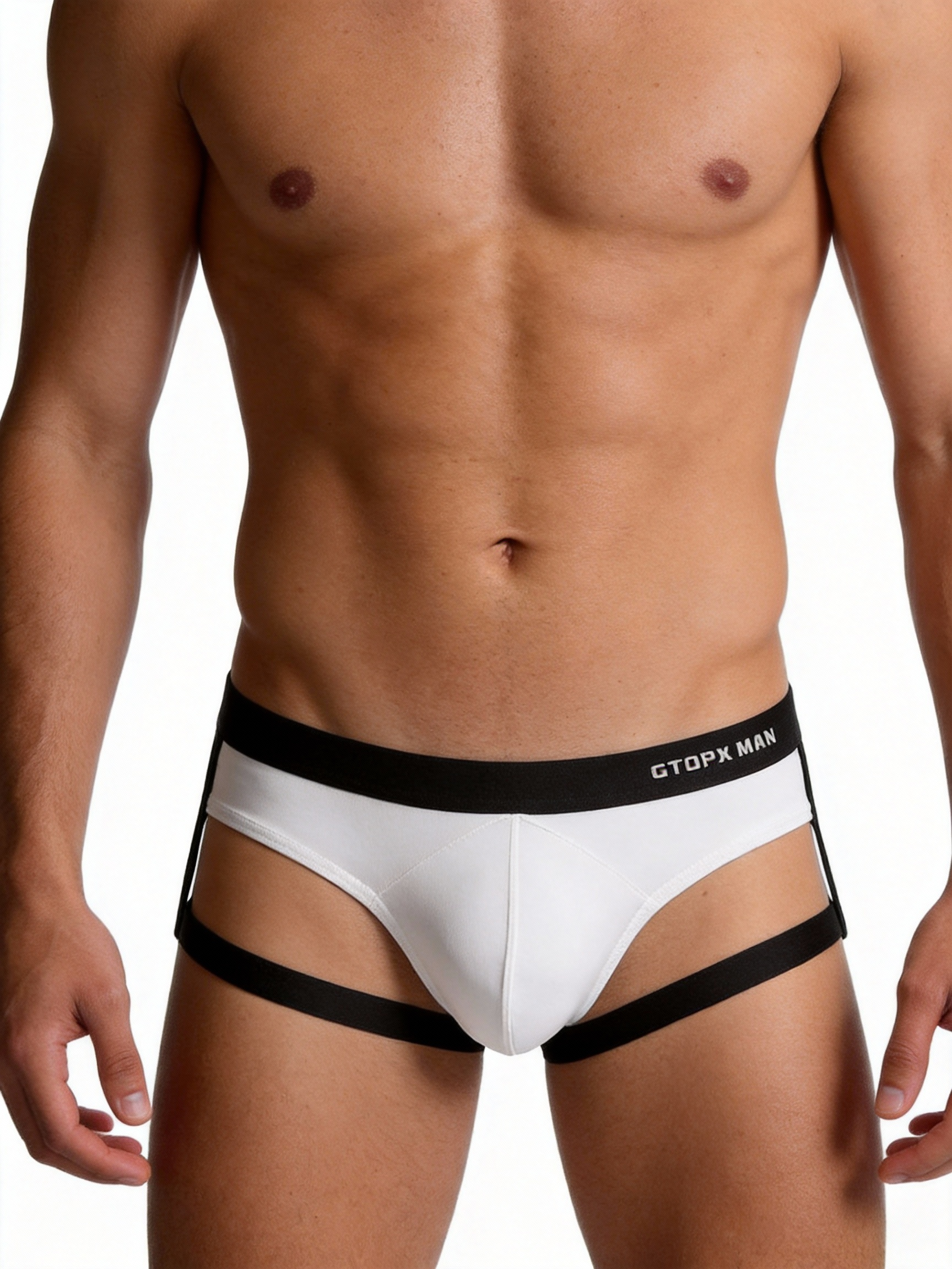 Linear Black & White Jockstrap